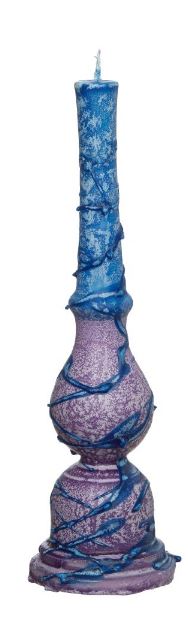 Art Judaica: Havdalah Candle Two Tone Lamp style - Purple/Blue