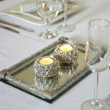 Hazorfim : Floral Pattern Candle Holders Silver Plated