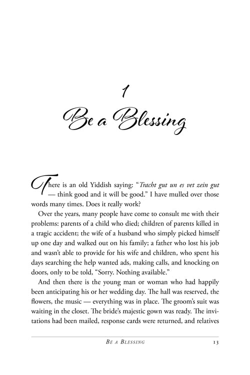 Artscroll: Be a Blessing by Rebbetzin Esther Jungreis