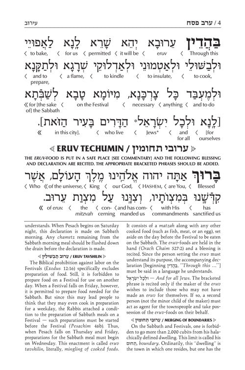 Schottenstein Interlinear Pesach Machzor Full Size Ashkenaz