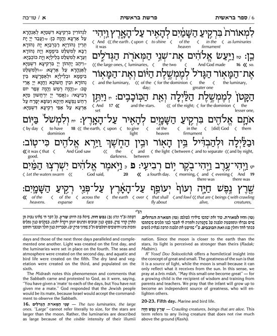 Schottenstein Ed Interlinear Chumash Vol 1: Bereishis / Genesis