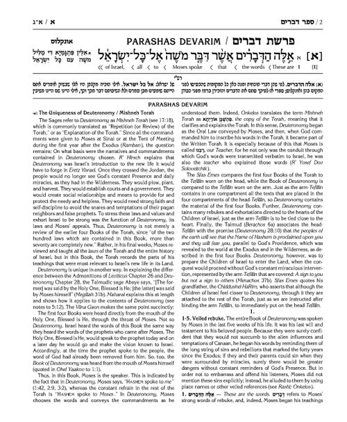 Schottenstein Ed Interlinear Chumash Vol 5: Devarim / Deuteronomy