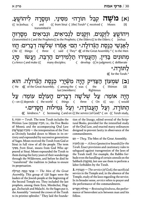 Schottenstein Ed Interlinear Pirkei Avos