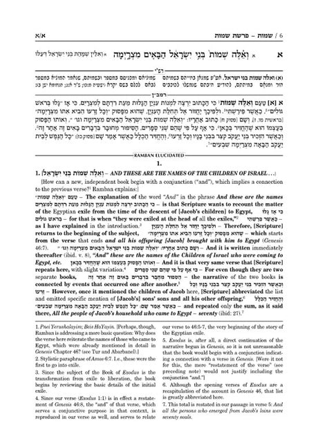 Artscroll: Ramban 3 - Shemos/Exodus Vol. 1: Chapters 1-20