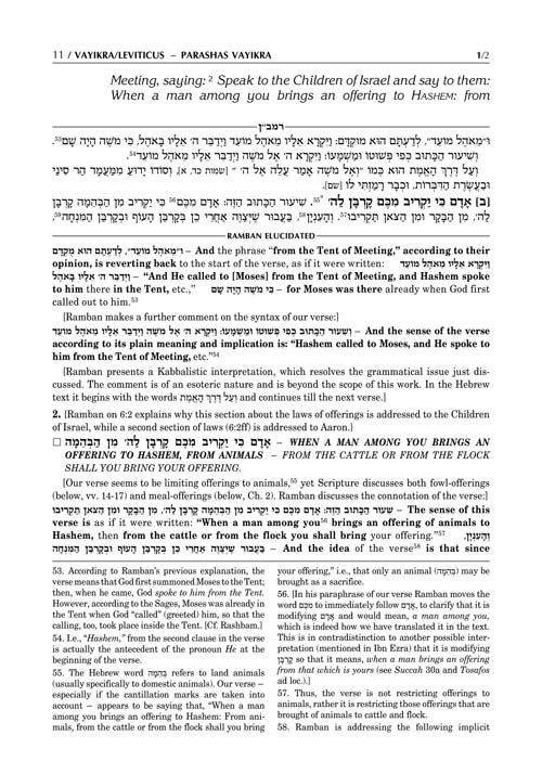 Artscroll: Ramban 5 - Vayikra/Leviticus