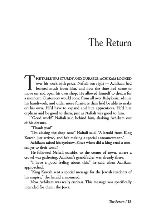 The Return to Yerushalayim - Stories From the Second Beis Hamikdash Era