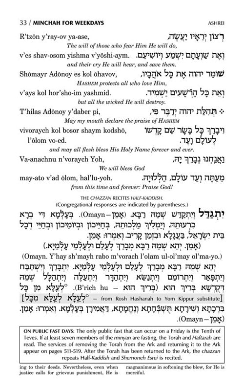 Siddur Transliterated Linear - Sabbath And Festivals - Seif Edition