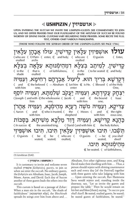 Schottenstein Ed. Interlinear Machzor Five Volume Ashkenaz Yerushalayim White Leather