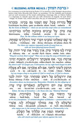 Czuker Edition Bircas Hamazon and Zemiros: Translated and Transliterated - Leatherette Set