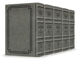 Interlinear Machzor 5 Vol Set Sefard - Full-Size Glacier Grey Signature Leather Collection
