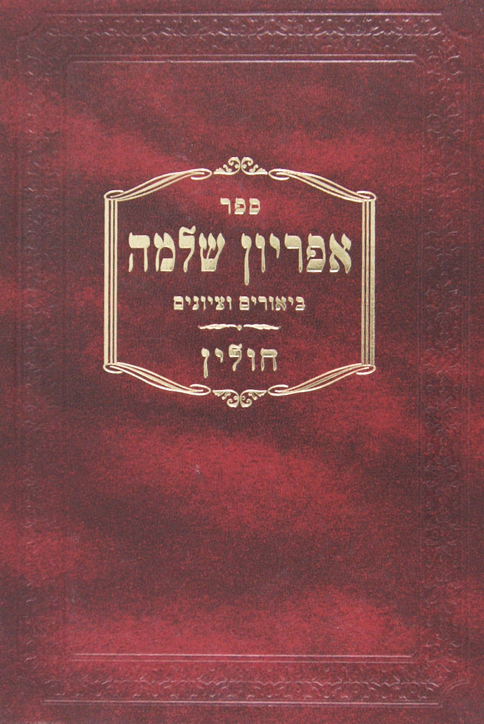 אפריון שלמה - חולין