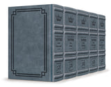 Interlinear Machzor 5 Vol Set Ashkenaz - Full-Size Blue Lagoon Signature Leather Collection