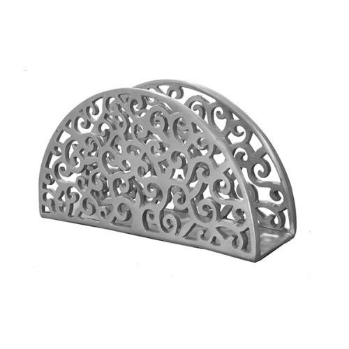 Yair Emanuel:Napkin/Birkat Hamazon Holder - Aluminium- Lace Design